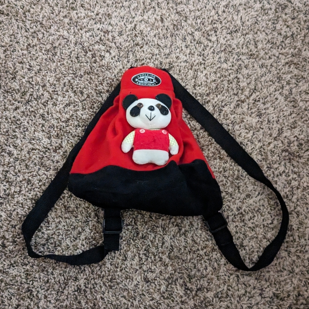 Vintage panda kids backpack